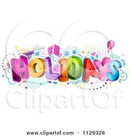 Cartoon Of The colorful word HOLIDAYS - Royalty Free Vector Clipart by ...