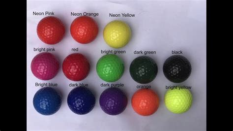 Most types of Vivid color Golf balls ... - YouTube