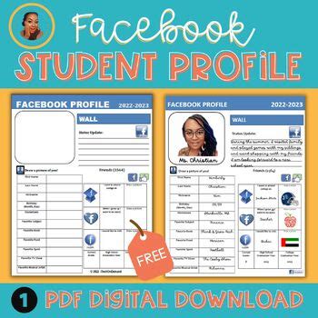 Facebook Student Profile Form by Kimberly Christian | TpT