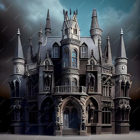 Premium AI Image | Layout of a Gothic castle detailing