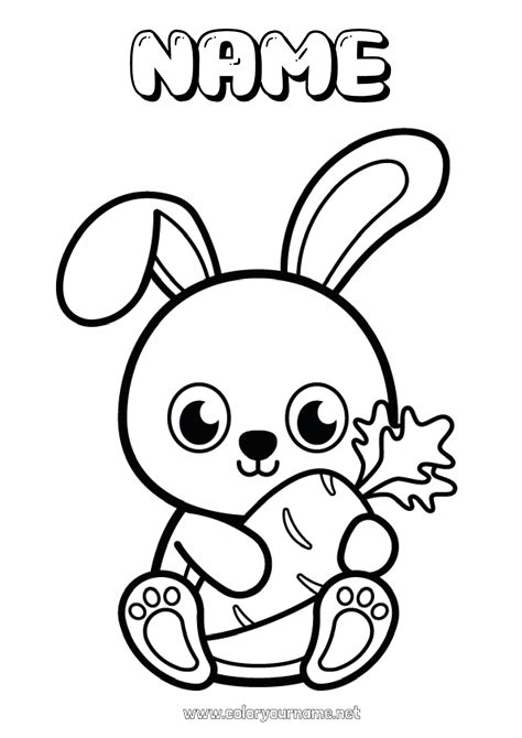 Coloring Pages Of Cute Bunnies