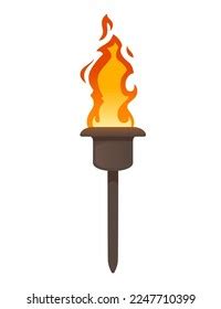 Medieval Torch Light Vector Illustration Isolated Stock Vector (Royalty Free) 2247710399 ...