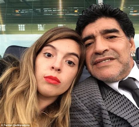 Diego Maradona poses for a selfie as Argentina legend turns up at Stamford Bridge with daughter ...