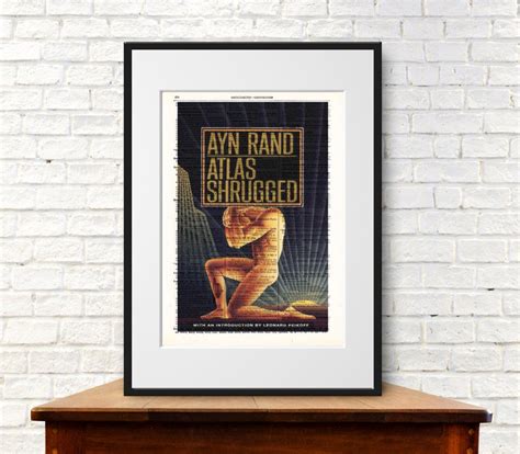 Atlas Shrugged by Ayn Rand. Book Cover Art Print - Etsy