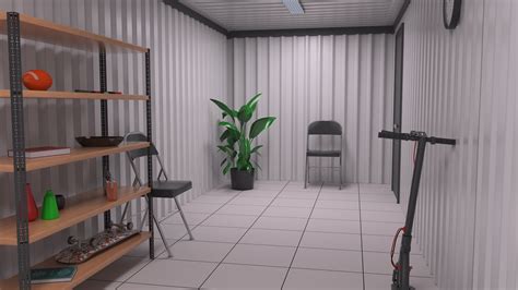 Office Container With Interior Model - TurboSquid 2019200