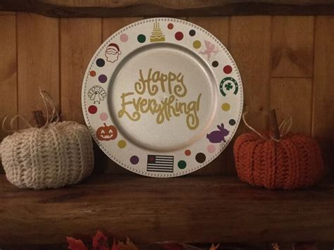 Holiday plate-Happy everything | Etsy