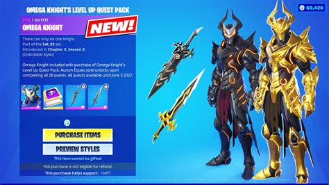 Omega Knight Skin Level Up Quest Pack Item Shop Preview! Fortnite - YouTube