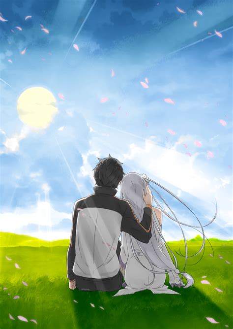 [Media] Subaru & Emilia in a meadow : r/Re_Zero