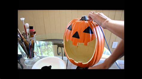 How to carve a foam pumpkin - YouTube