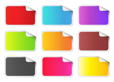 Colorful rectangular shape stickers 684571 Vector Art at Vecteezy