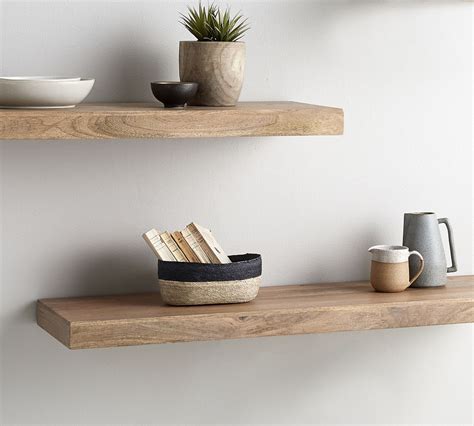 Brighton Floating Wood Shelves | Pottery Barn