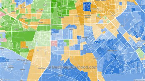 Race Map for Pearland, TX and Racial Diversity Data ...