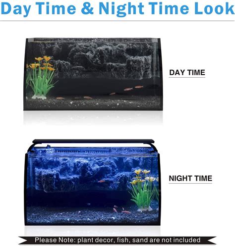 Hygger Horizon 8 Gallon LED Glass Aquarium Kit for Starters with 7W Power Filter Pump, 18W ...