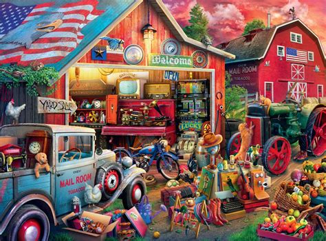 Buffalo Games - Country Life - Antique Barn - 1000 Piece Jigsaw Puzzle ...