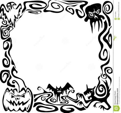 halloween clipart black and white borders - Clipground