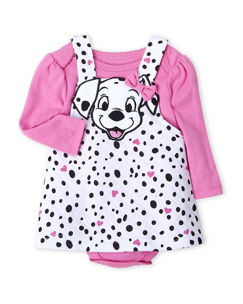 Disney Baby (Newborn Girls) Two-Piece Dalmatian Jumper & Bodysuit Set ...