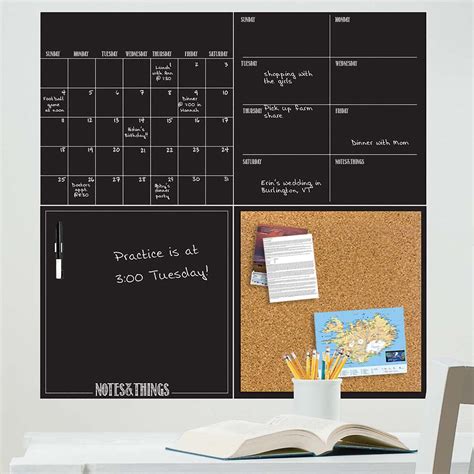 Black Dry Erase Organization Kit in 2019 | Dry erase calendar, Black dry erase board, Calendar