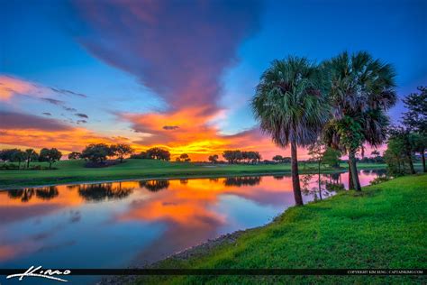 Sunset at the Golf Course in Abacoa Jupiter Florida | HDR Photography ...