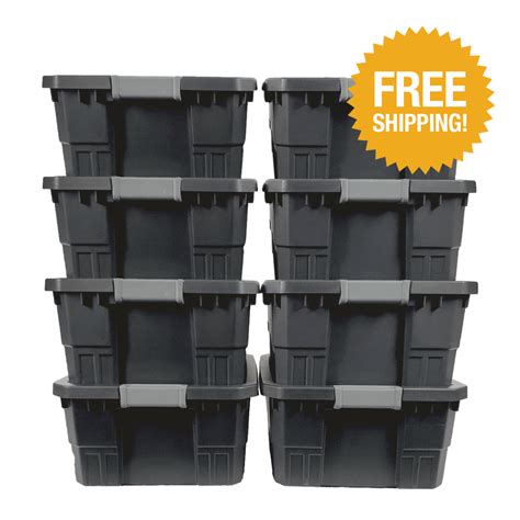 Large Stackable Storage Totes (8-Pack) — 4Patriots