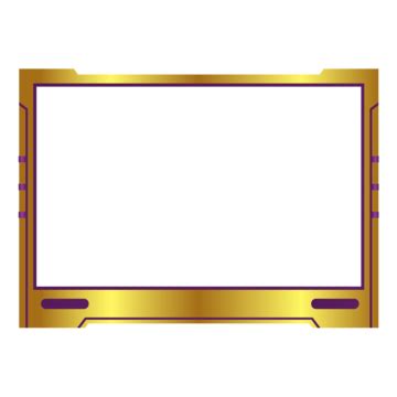 Facecam Overlay Stream Gold Border Vector, Facecam, Borders, Face Cam Overlay PNG and Vector ...