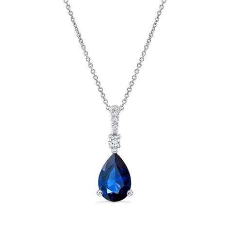 Pear Shape Blue Sapphire And Diamond Necklace | Barkev's