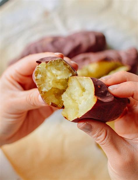 Check out our quick and simple recipe for perfect, baked Japanese sweet potatoes, great for an ...