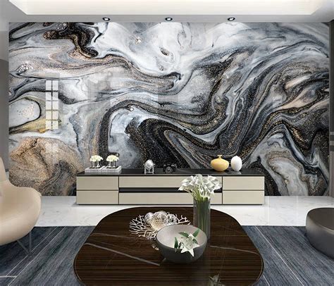 Gray Marble Wallpaper Fluid Abstract Aesthetic Peel And Stick | Etsy