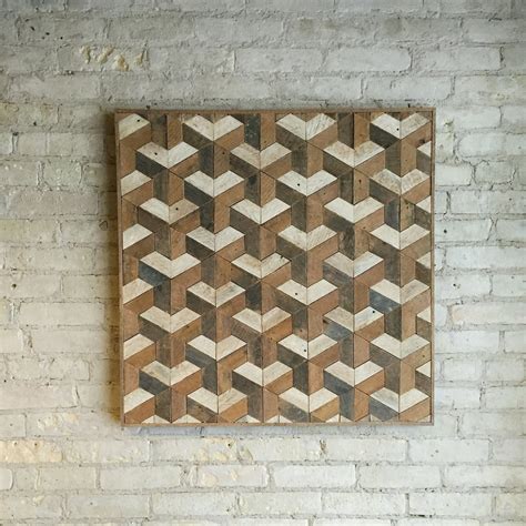 Reclaimed Wood Wall Art | Wood Wall Art | Tessellation | Wood Wall ...