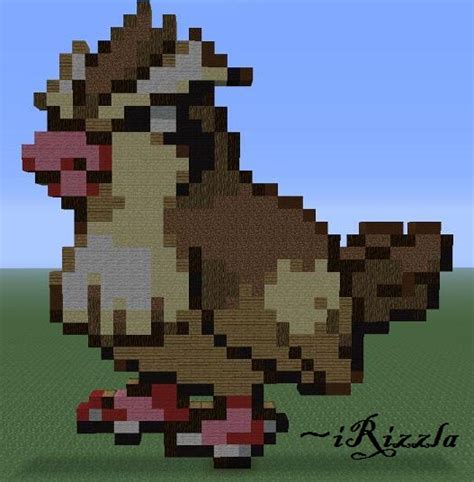 #016 - Pidgey (Minecraft Pixel Art) by iRizzla on DeviantArt