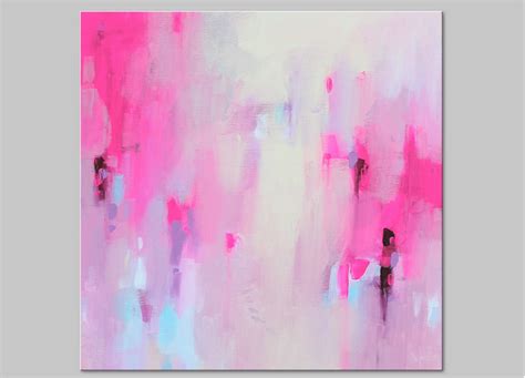 Abstract art | Original canvas art, Pink abstract painting, Small abstract painting