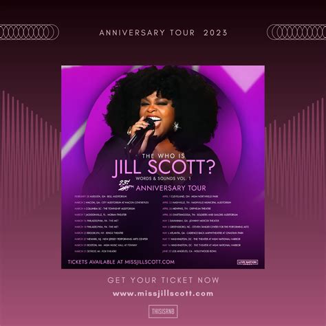 Jill Scott and Live Nation Urban announce the 23rd anniversary tour of ...