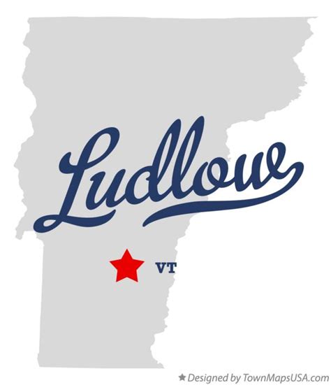 Map of Ludlow, VT, Vermont