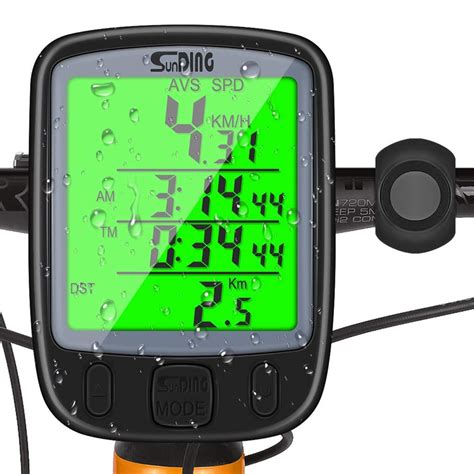 Digital LCD Cycle Bike Computer Odometer Speedometer Cycling Water Bikes for Adults Wheel ...