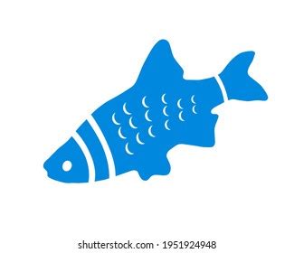 Silhouette Fish On White Background Stock Illustration 1951924948 | Shutterstock