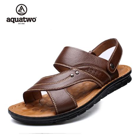 New Design 2017 Sandals Men Full Grain Leather Shoes Men Waterproof ...