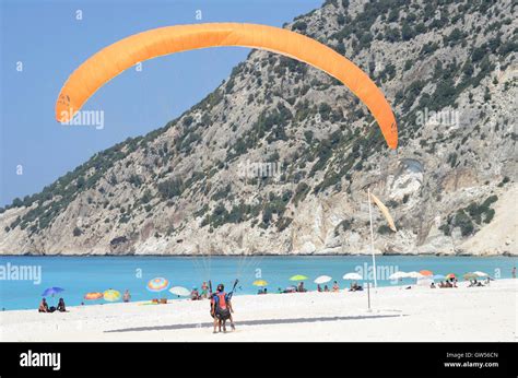 Myrtos beach kefalonia Stock Photo - Alamy