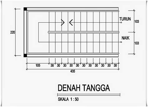 Denah Tangga dan Detail Penulangan Tangga Sederhana - Home Design and Ideas | Tangga, Rumah, Desain