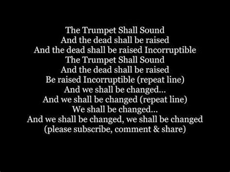 The TRUMPET SHALL SOUND Handel MESSIAH Bass Lyrics Words sing along music song - YouTube