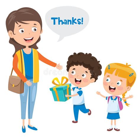 Kids Saying Thank You Clipart