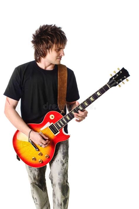 Rocker With Electric Guitar Royalty Free Stock Image - Image: 11076036