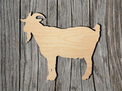 Goat Shape Multiple Sizes Laser Cut Unfinished Wood | Etsy