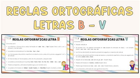 Carteles: Reglas ortográficas letras B – V