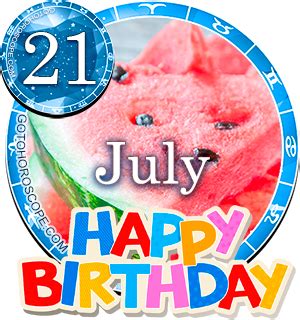 Birthday Horoscope July 21st Cancer, Persanal Horoscope for Birthdate July