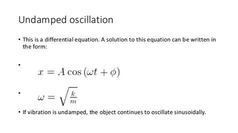 Undamped oscillation preasentation