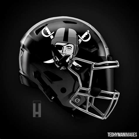 #Raiders helmet concept with a front view to show the stripes. #raidernation New Nfl Helmets ...