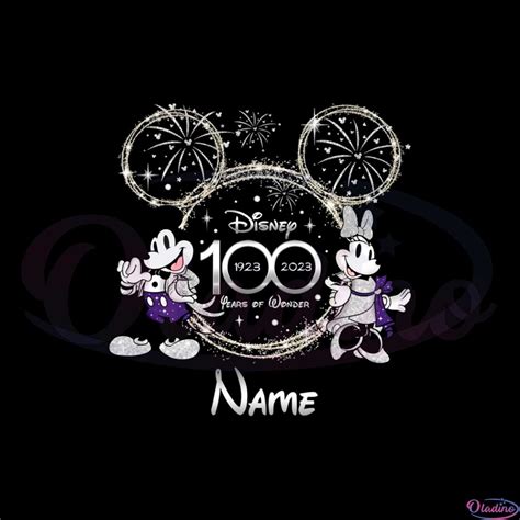 Mickey Minnie Disney 100th Anniversary Png Sublimation - Oladino