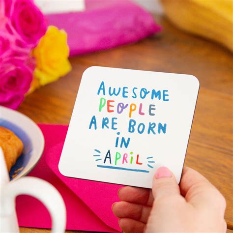 'Awesome People Are Born In April' Birthday Card By Ellie Ellie