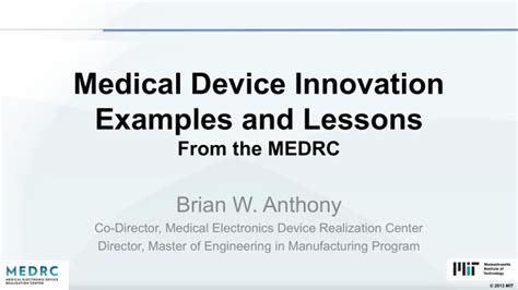 Medical Device Innovation Examples and Lessons