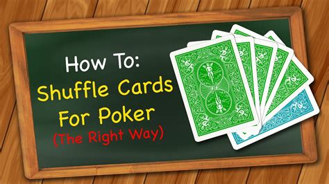 How to Shuffle Cards for Poker (The Right Way) - YouTube