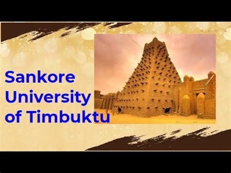 Sankore University of Timbuktu: One of the oldest Universities - YouTube